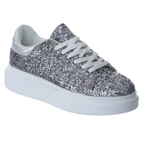 Women's glitter and chunky sneakers .